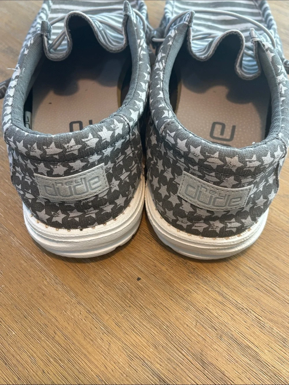 Hey Dude Wally Greyed Patriotic Shoe
